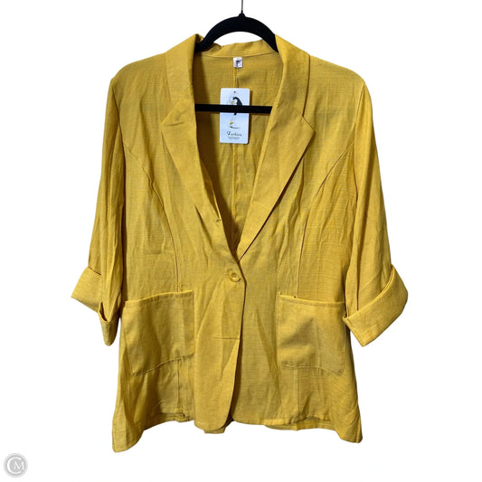Blazer By Clothes Mentor In Yellow, Size: M
