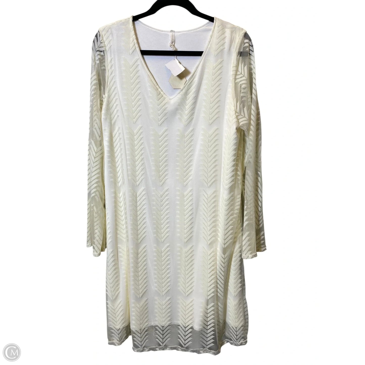 Dress Casual Midi By Pink Blush In Cream, Size: L