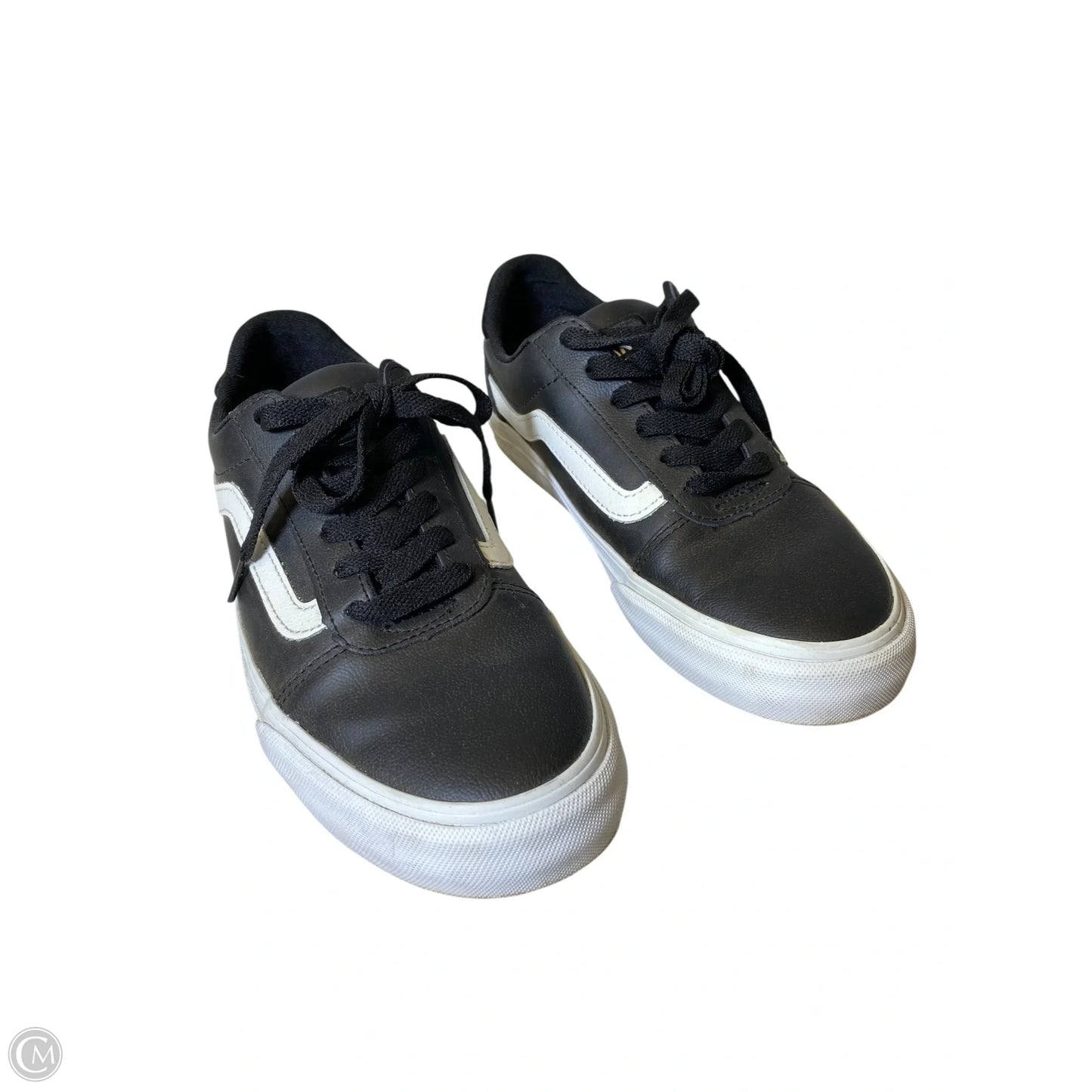 Shoes Flats By Vans In Black & White, Size: 7