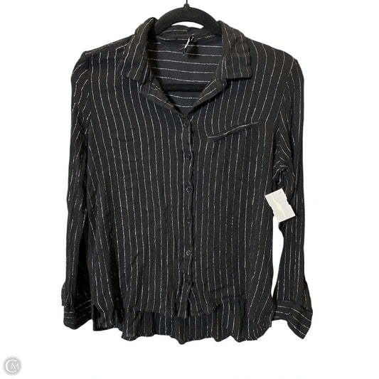 Top Long Sleeve By Velvet Heart In Black & Silver, Size: M