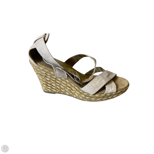 Shoes Heels Wedge By Gap In Gold, Size: 8