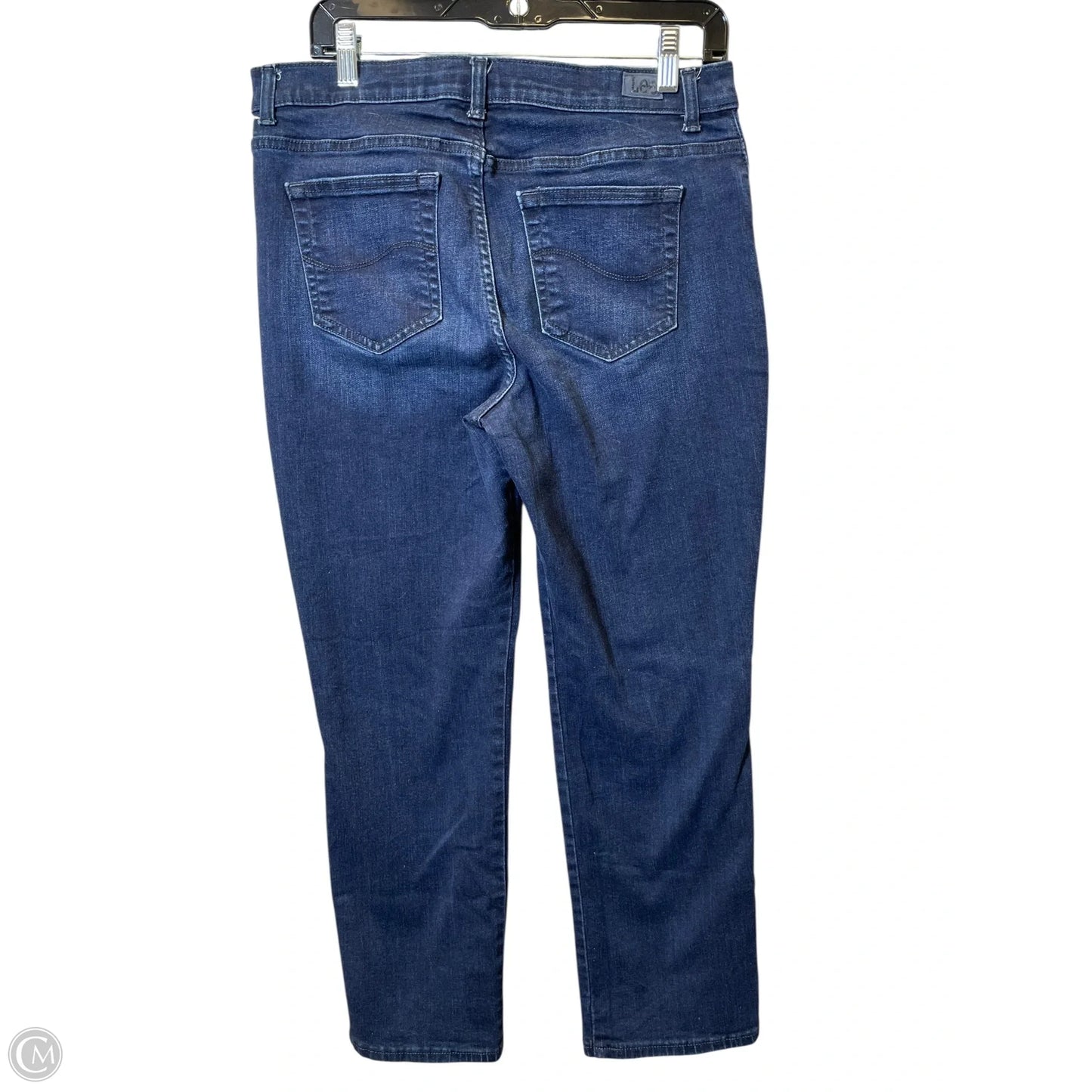 Jeans Straight By Lee In Blue Denim, Size: 12