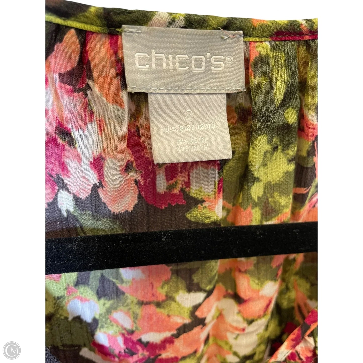 Top Long Sleeve By Chicos In Multi-colored, Size: L