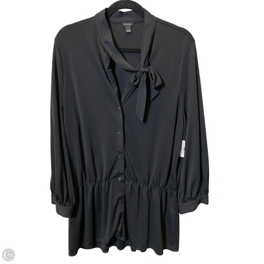 Blouse Long Sleeve By Ann Taylor In Black, Size: Xl