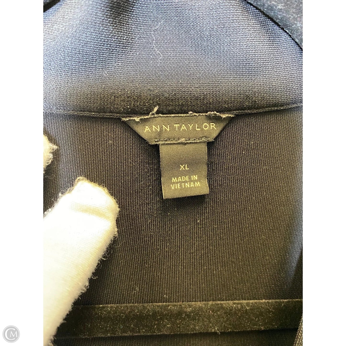 Blouse Long Sleeve By Ann Taylor In Black, Size: Xl