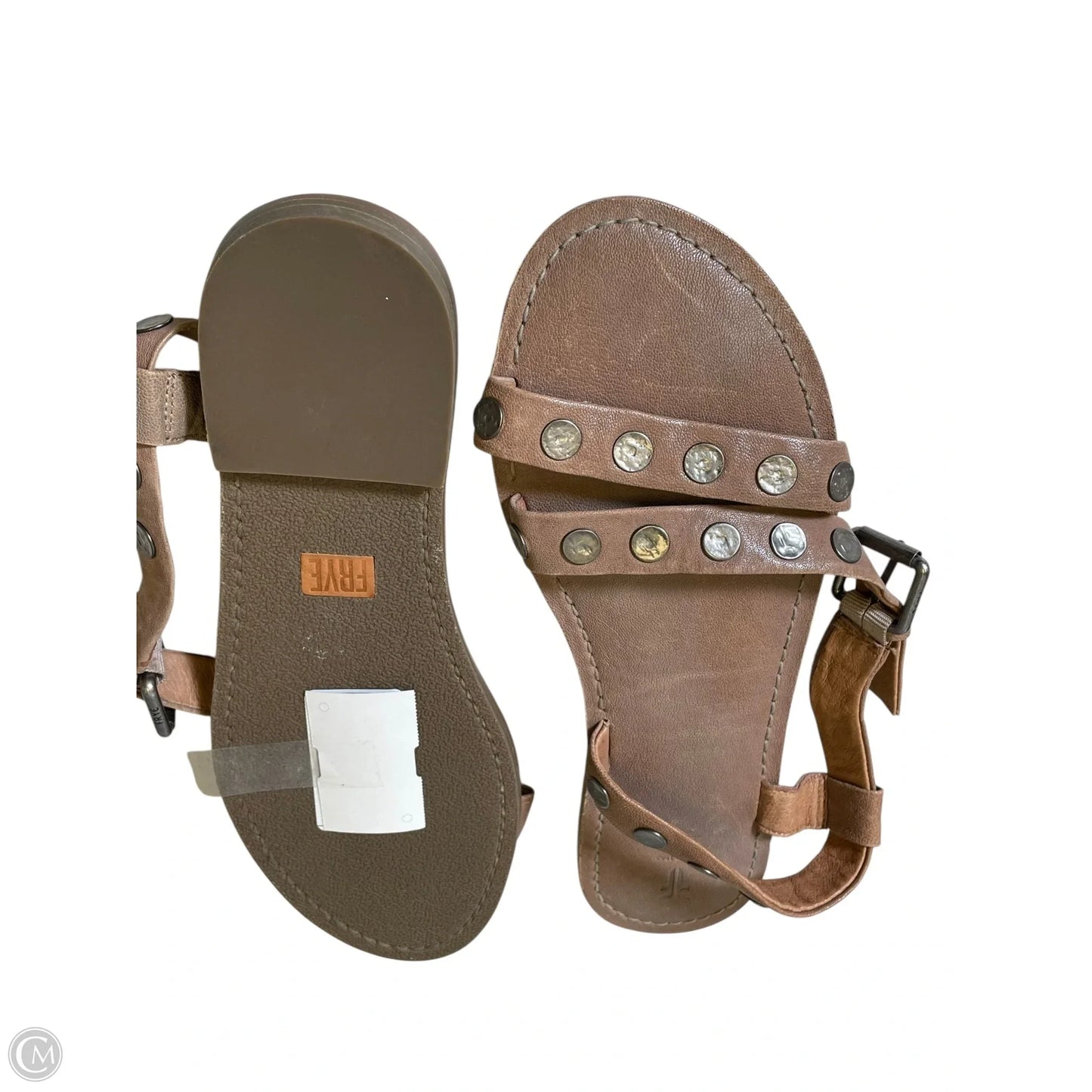 Sandals Designer By Frye In Brown, Size: 10