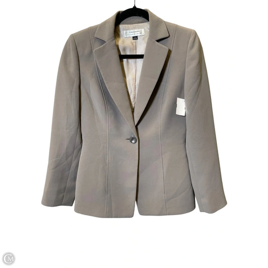 Blazer By Tahari By Arthur Levine In Tan, Size: 4