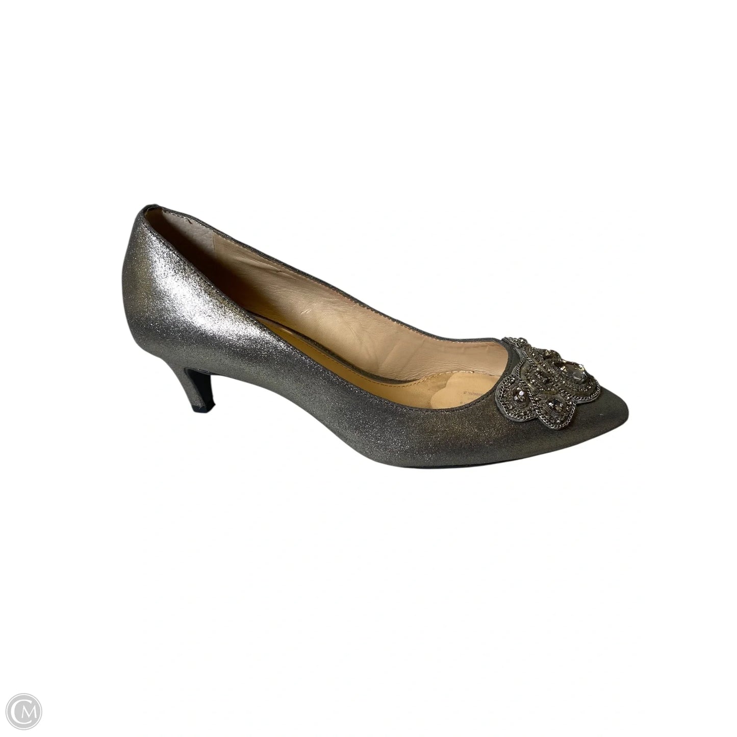 Shoes Heels Kitten By Antonio Melani In Silver, Size: 9