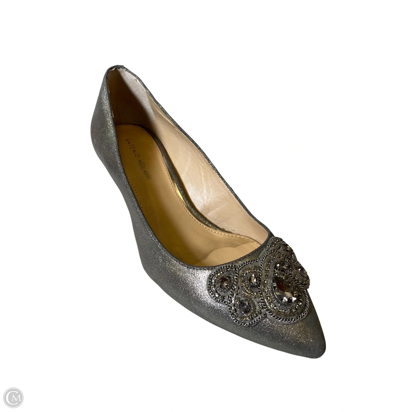 Shoes Heels Kitten By Antonio Melani In Silver, Size: 9