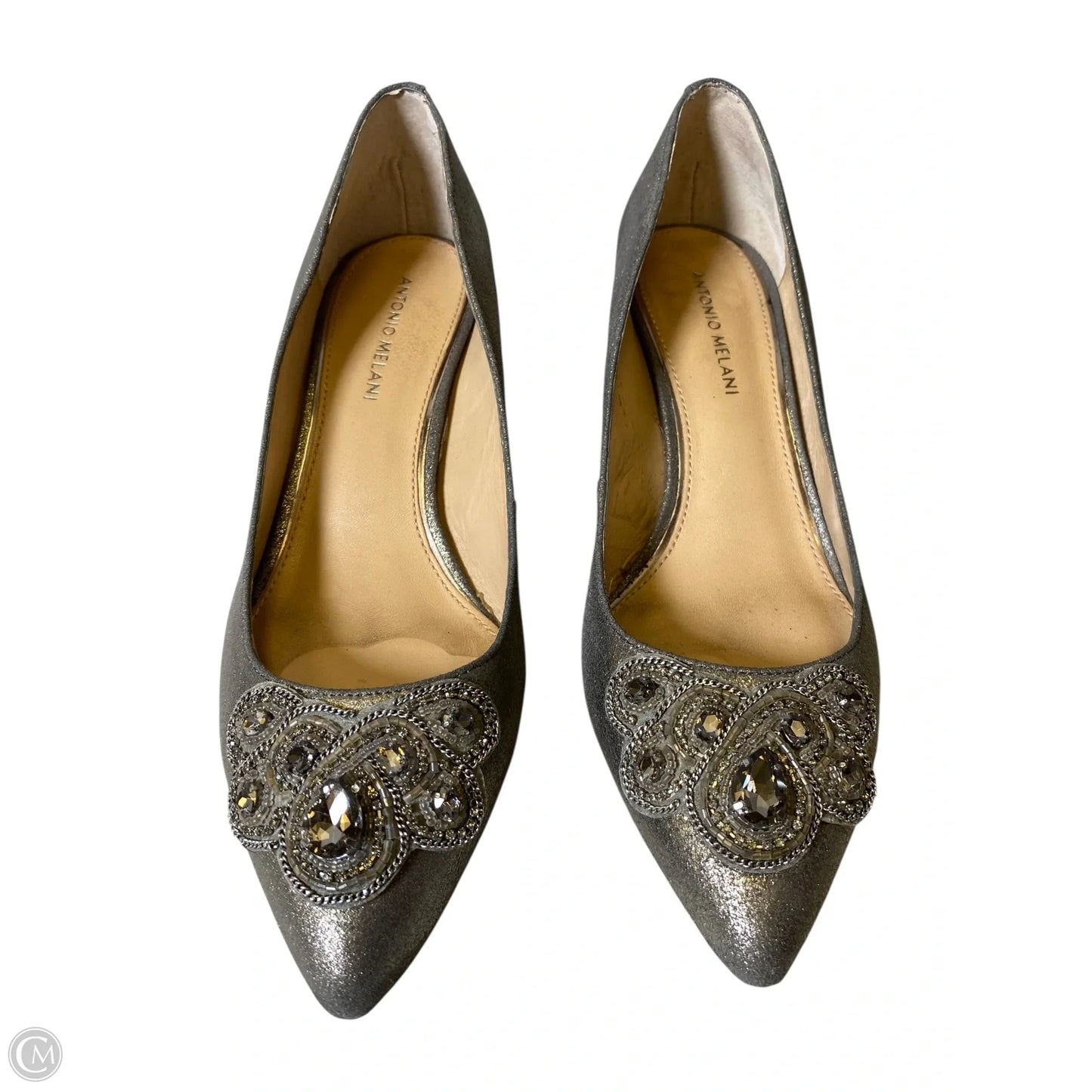Shoes Heels Kitten By Antonio Melani In Silver, Size: 9