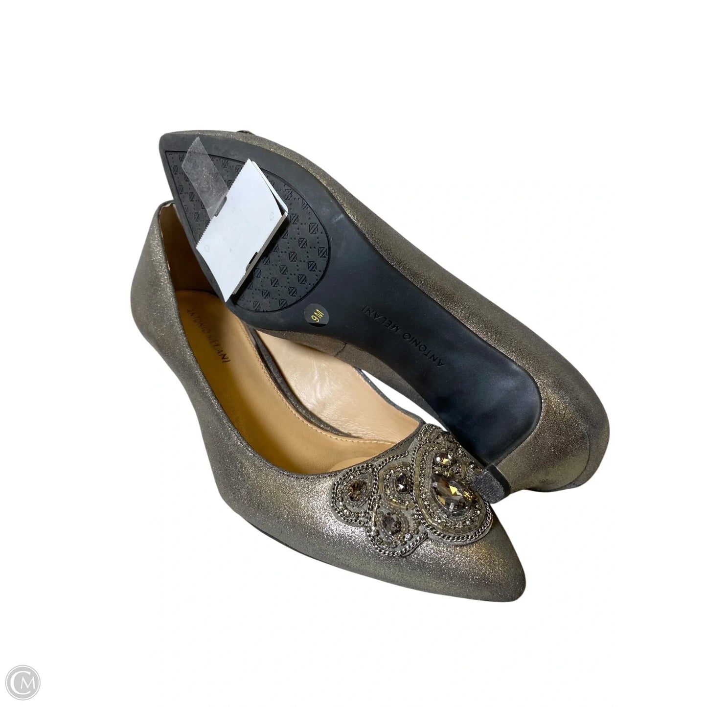 Shoes Heels Kitten By Antonio Melani In Silver, Size: 9