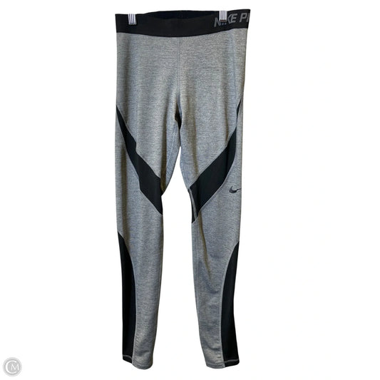Athletic Leggings By Nike In Black & Grey, Size: S
