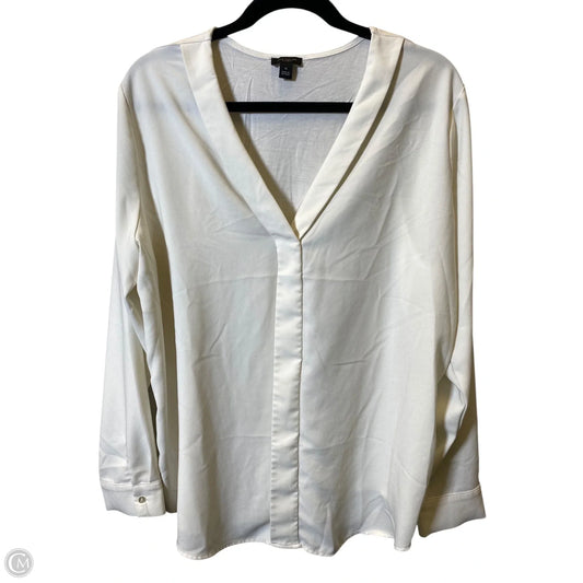 Top Long Sleeve By Ann Taylor In Cream, Size: Xl