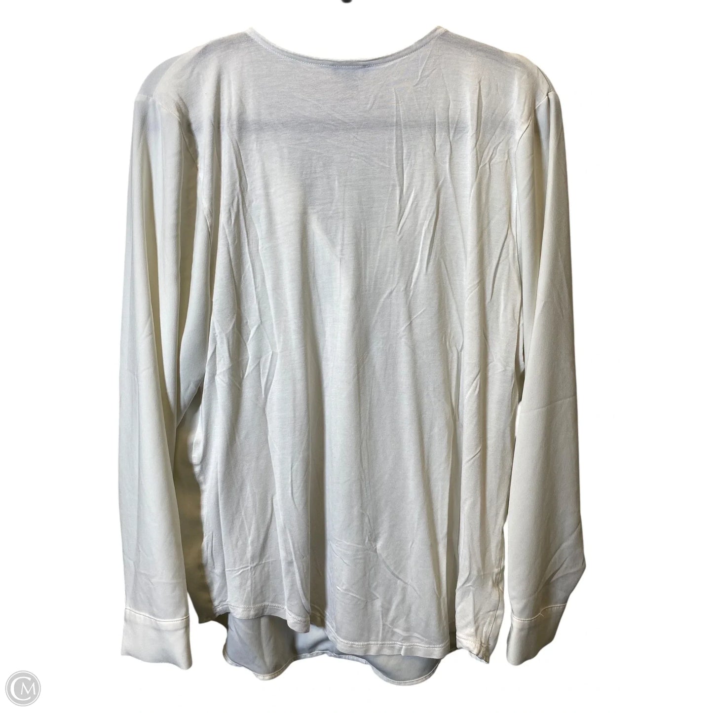 Top Long Sleeve By Ann Taylor In Cream, Size: Xl