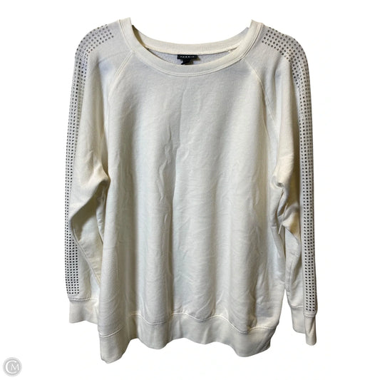 Sweater By Torrid In Cream & Silver, Size: M