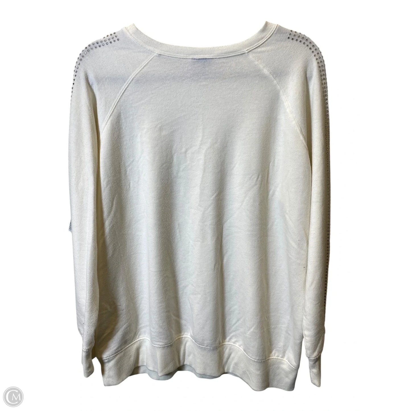 Sweater By Torrid In Cream & Silver, Size: M