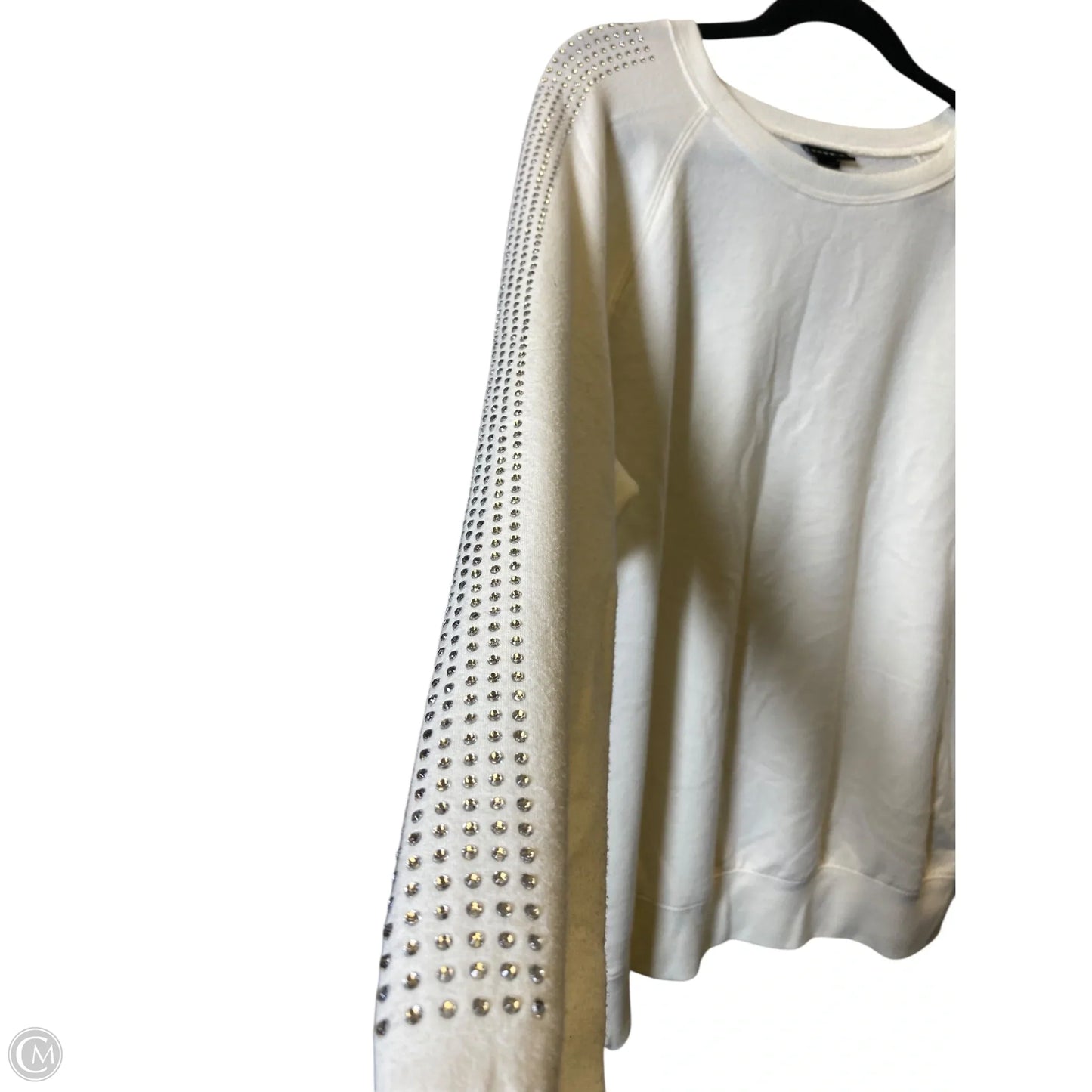 Sweater By Torrid In Cream & Silver, Size: M