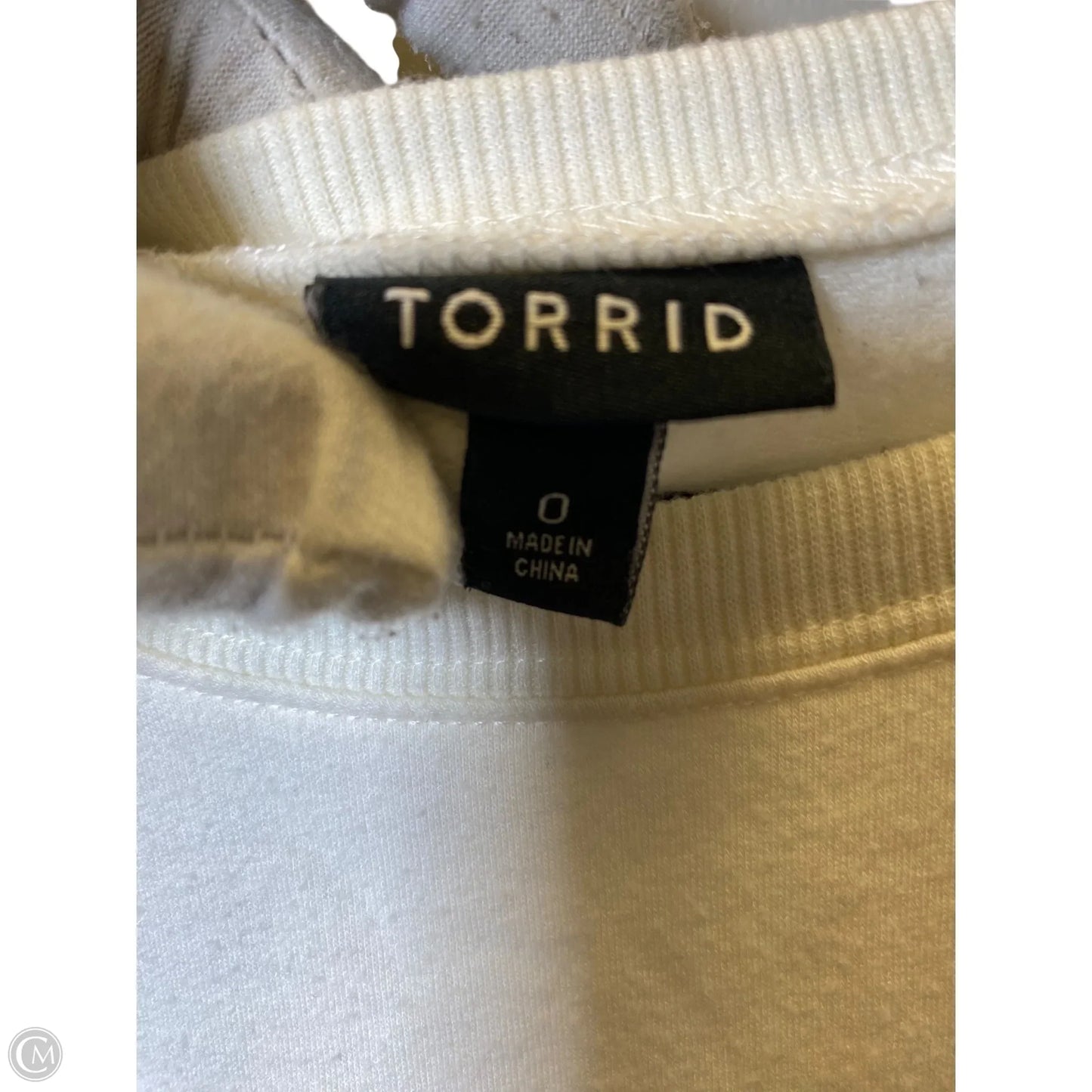 Sweater By Torrid In Cream & Silver, Size: M