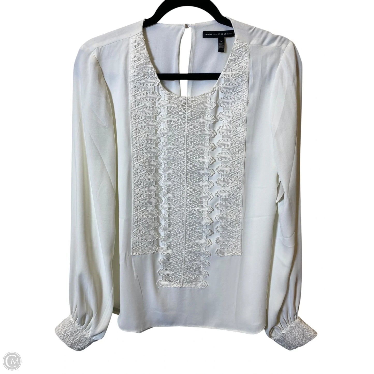 Top Long Sleeve By White House Black Market In Cream, Size: M