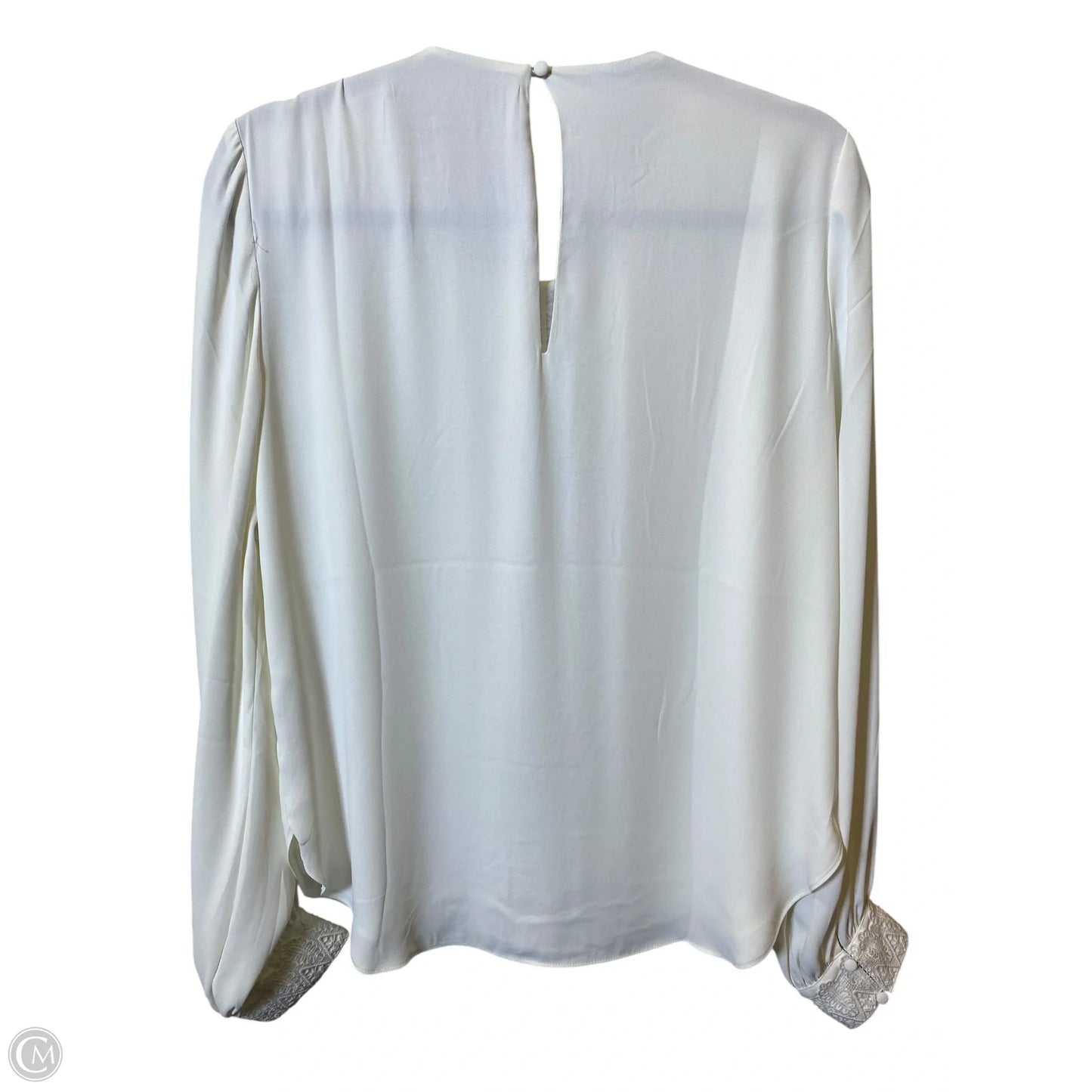 Top Long Sleeve By White House Black Market In Cream, Size: M