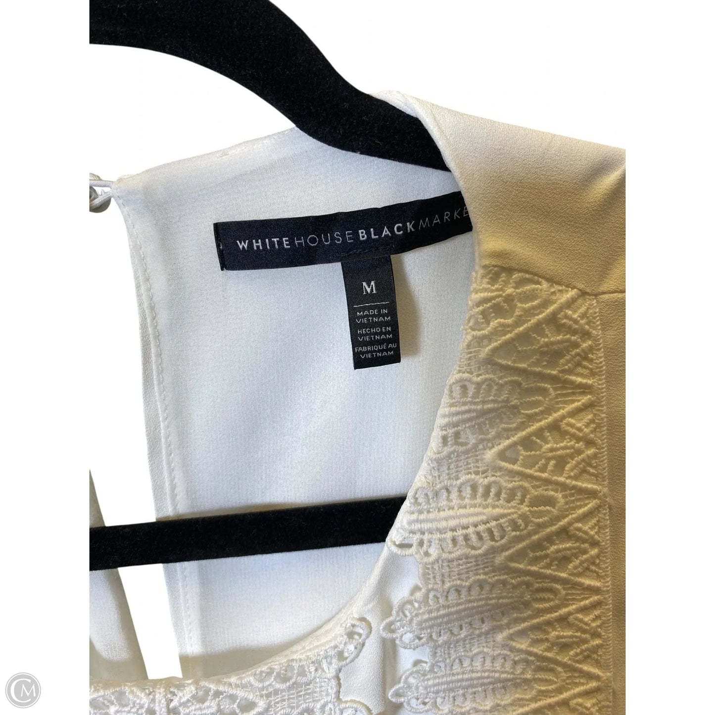 Top Long Sleeve By White House Black Market In Cream, Size: M