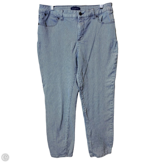Jeans Skinny By Talbots In Striped Pattern, Size: 12