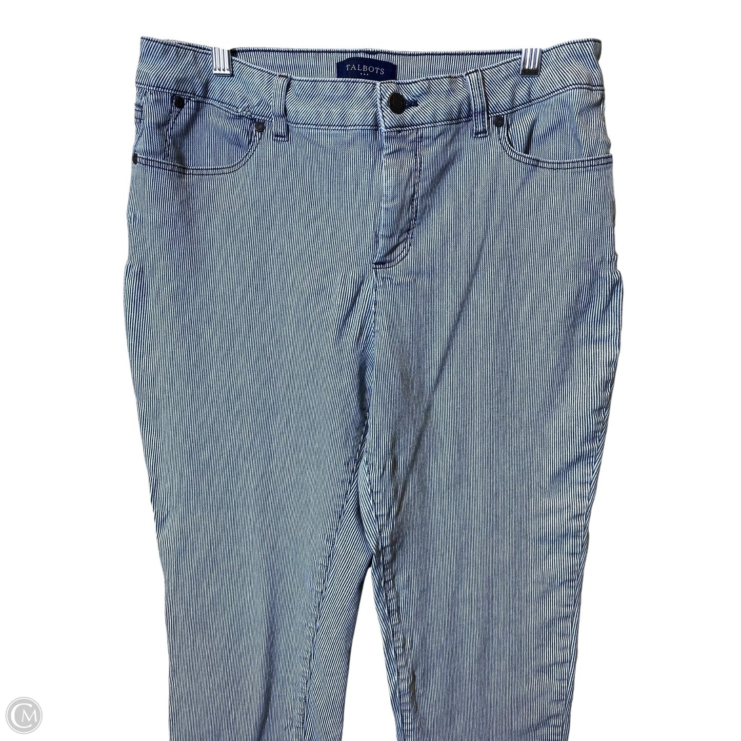 Jeans Skinny By Talbots In Striped Pattern, Size: 12