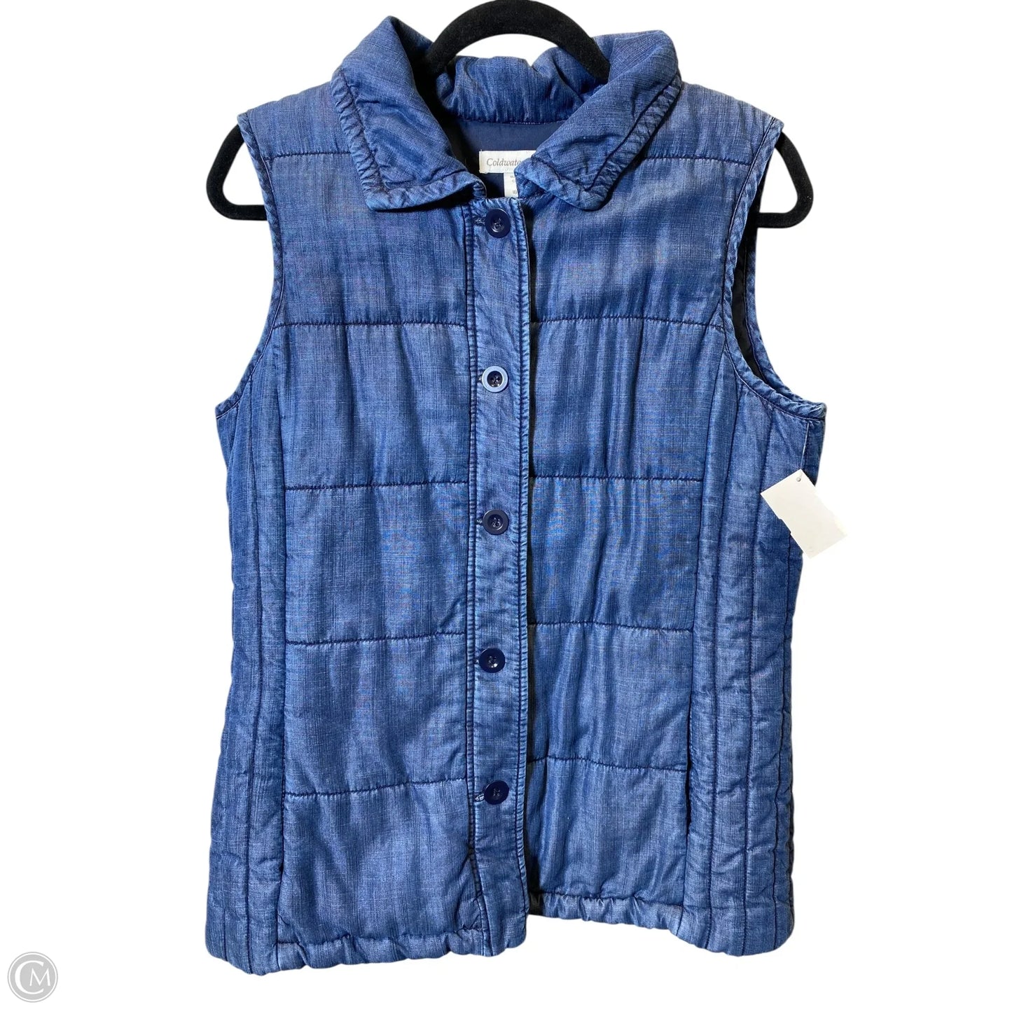 Vest Other By Coldwater Creek In Blue Denim, Size: M