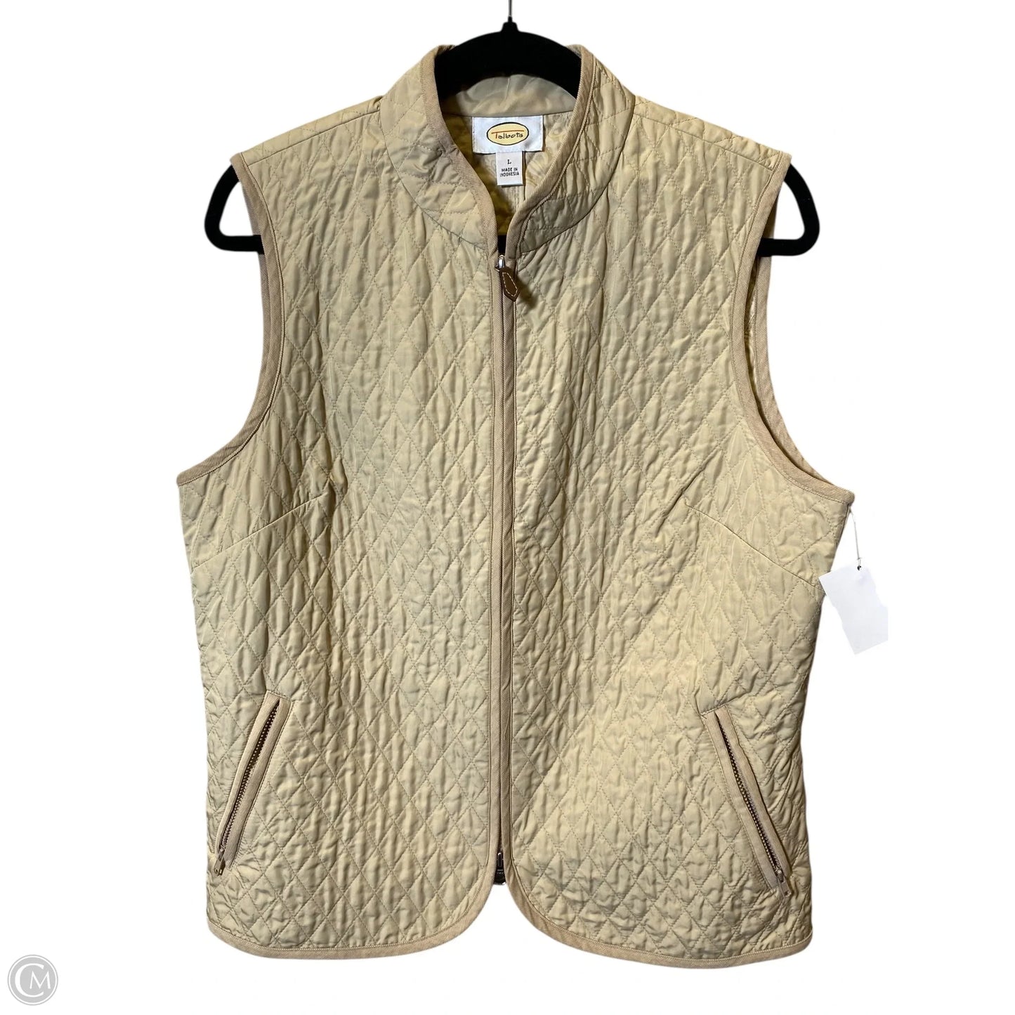 Vest Other By Talbots In Tan, Size: L