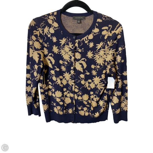Sweater By Ann Taylor In Blue & Gold, Size: M