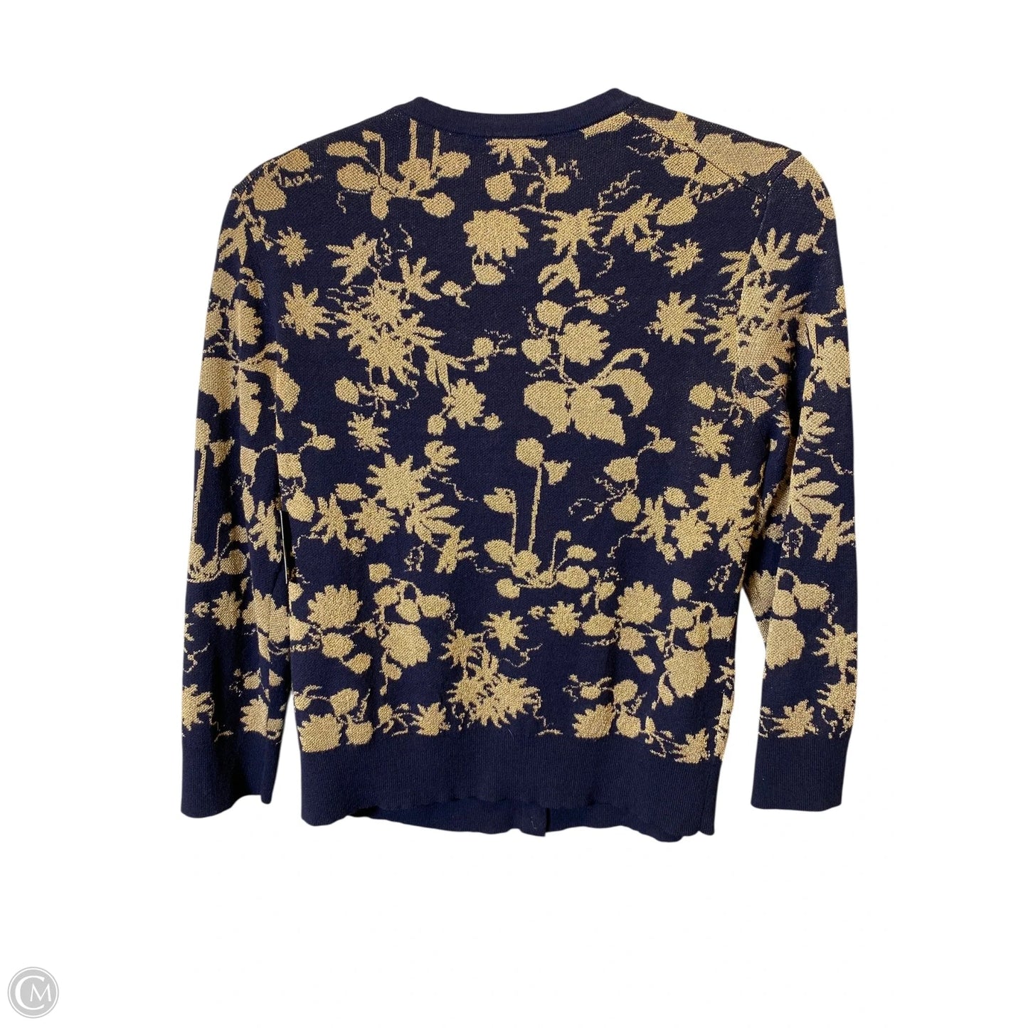 Sweater By Ann Taylor In Blue & Gold, Size: M