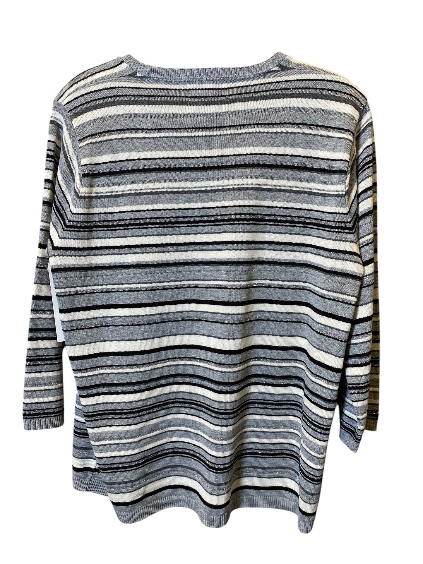 Sweater By Alfred Dunner In Striped Pattern, Size: 1x