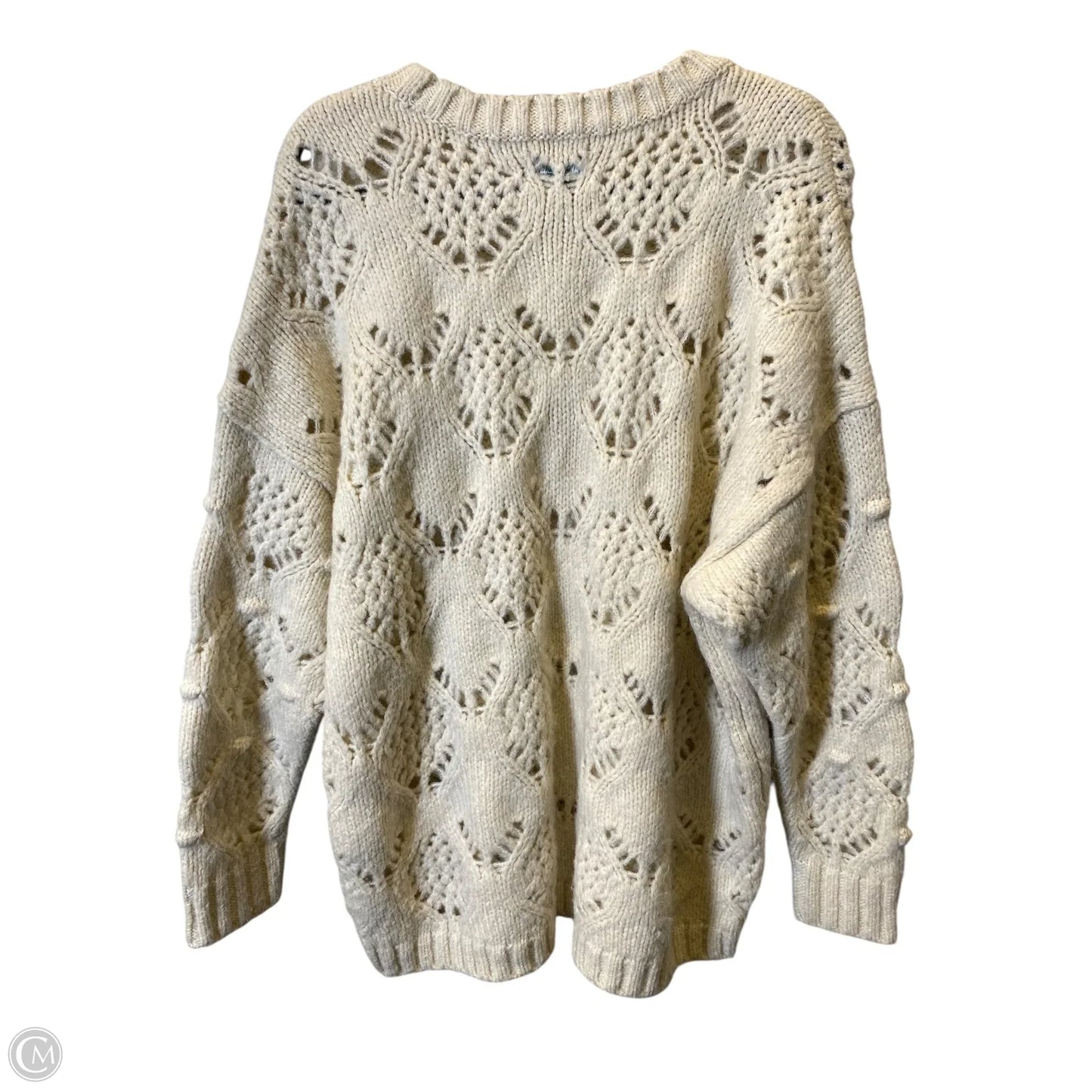 Sweater By American Eagle In Cream, Size: L