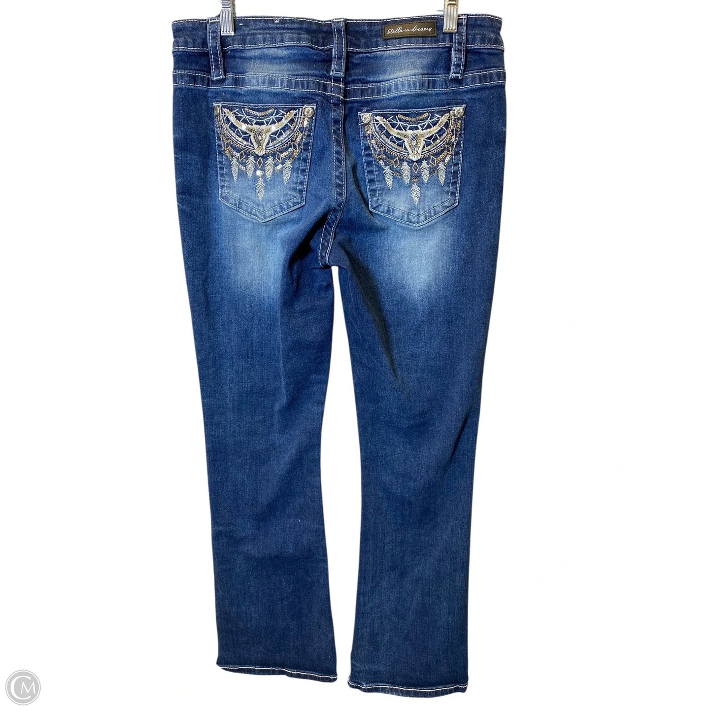 Jeans Flared By Clothes Mentor In Blue Denim, Size: 14