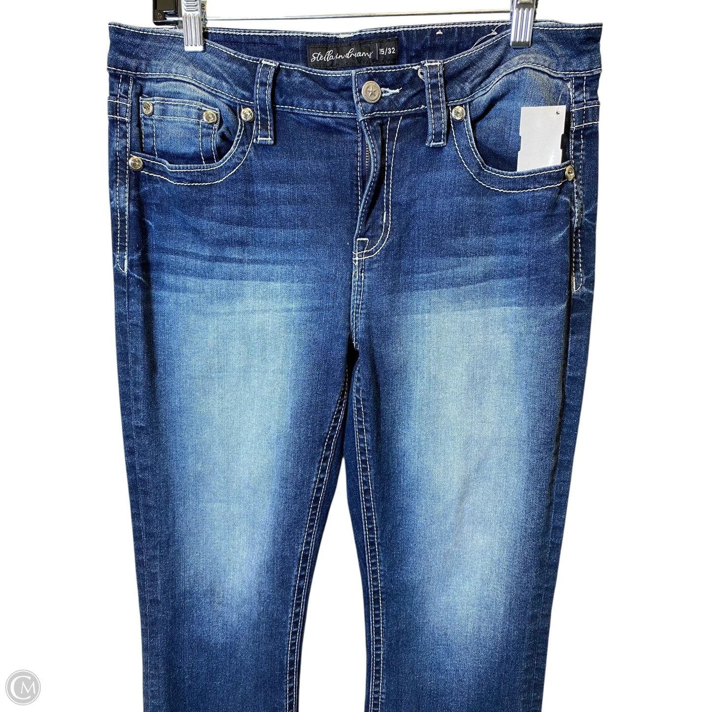 Jeans Flared By Clothes Mentor In Blue Denim, Size: 14