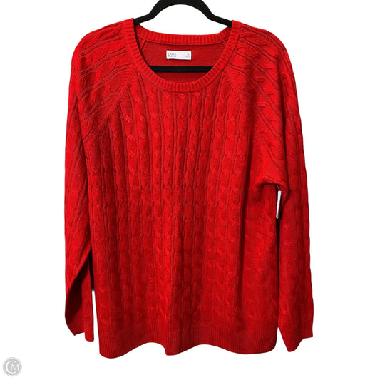 Sweater By Croft And Barrow In Red, Size: Xl