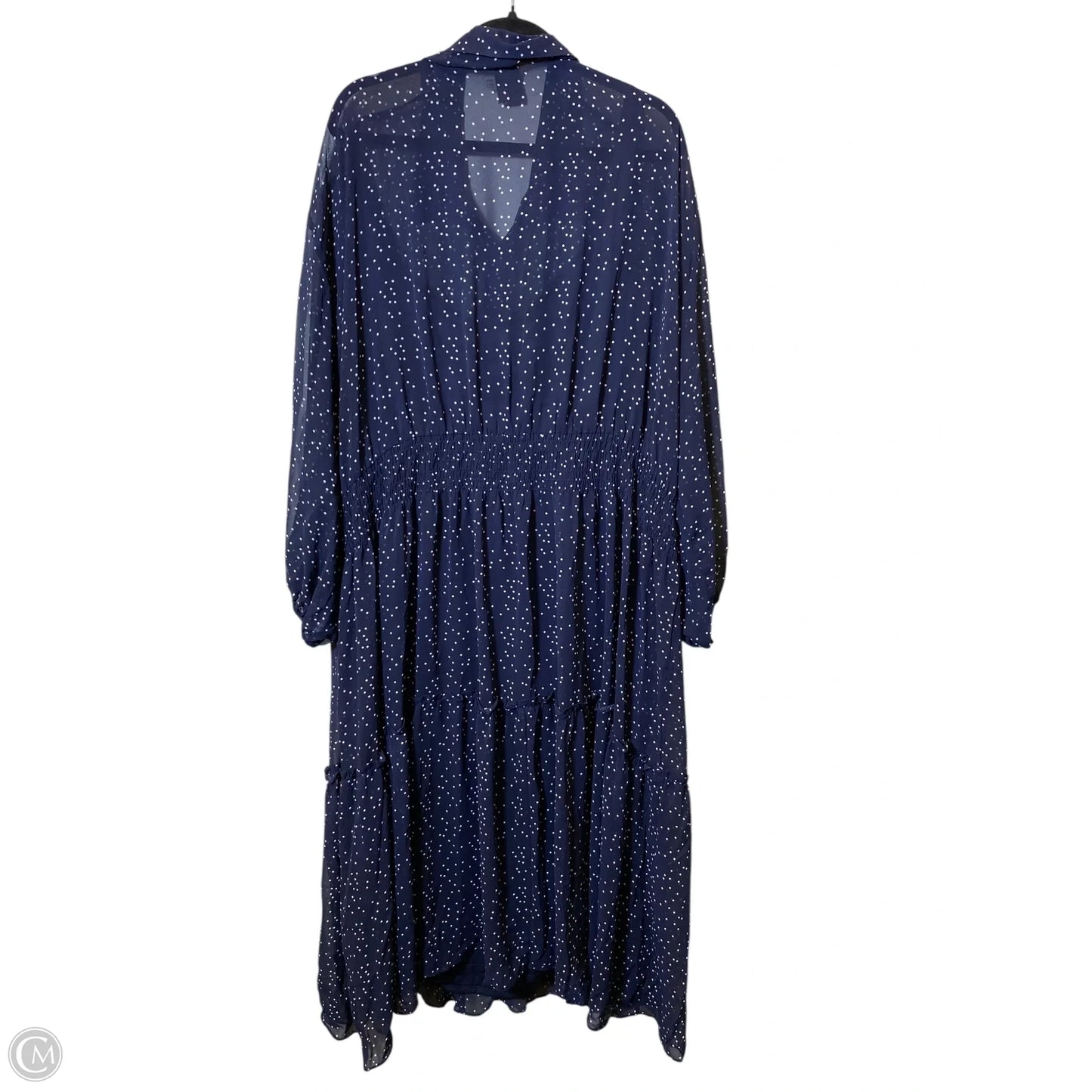 Dress Casual Maxi By Taylor In Blue & White, Size: 24W