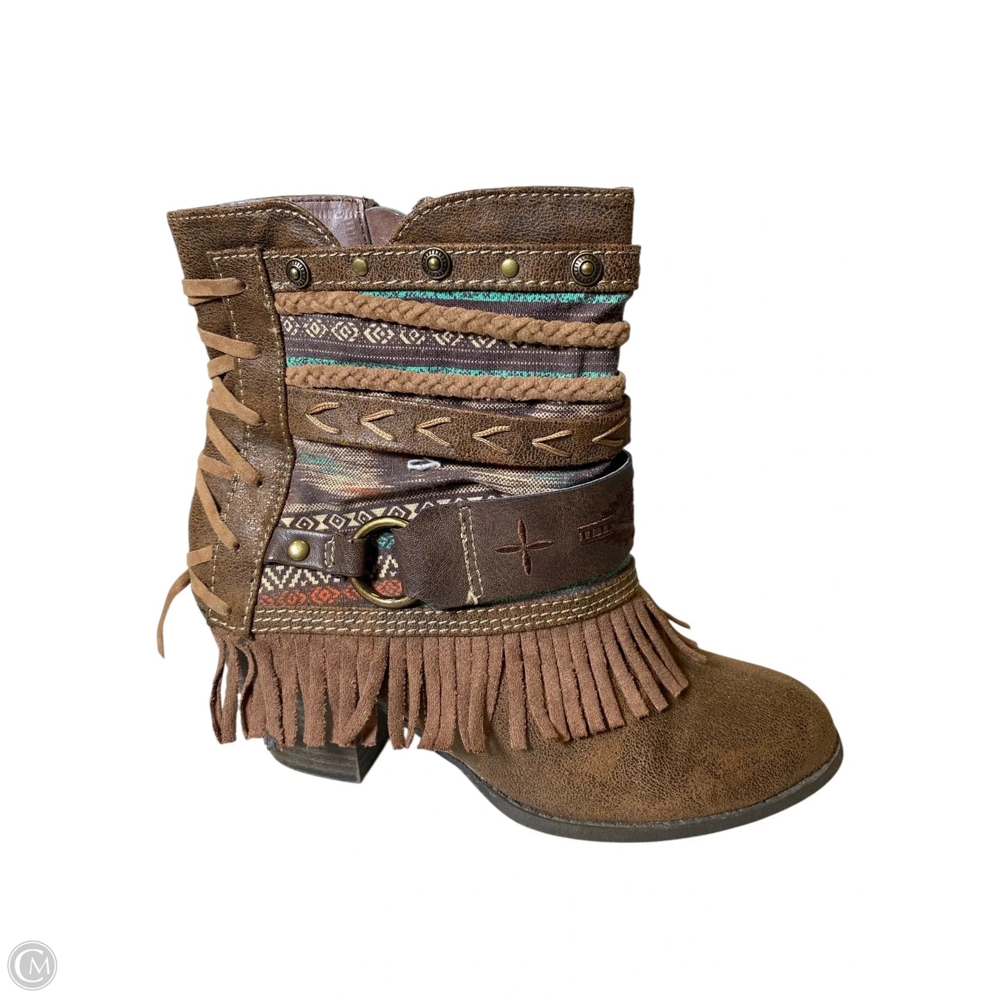 Boots Ankle Flats By Jelly Pop In Multi-colored, Size: 7.5