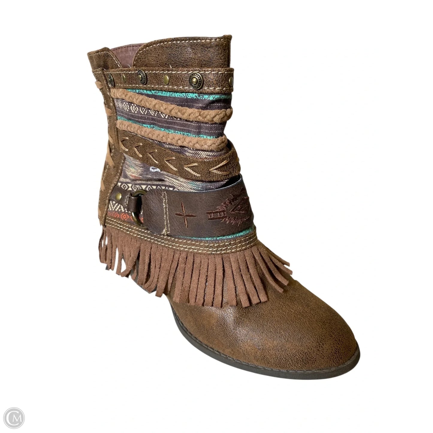 Boots Ankle Flats By Jelly Pop In Multi-colored, Size: 7.5