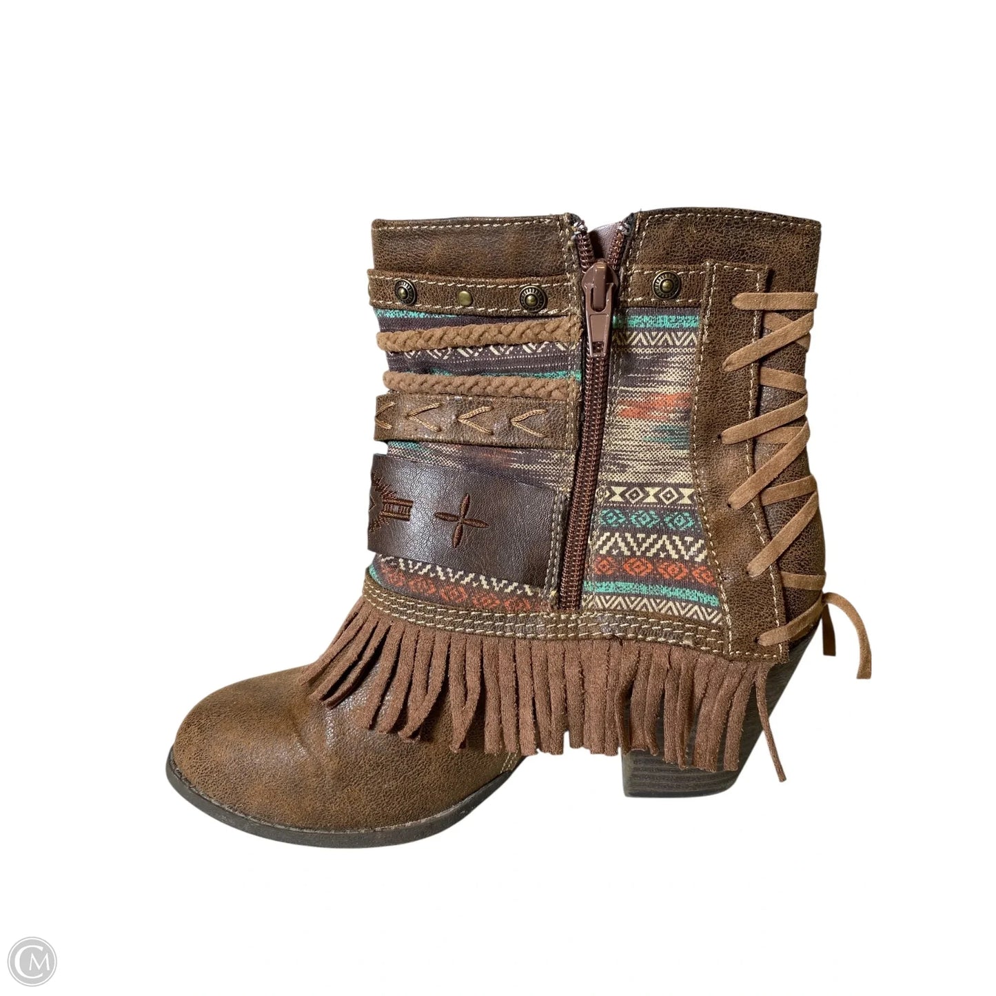 Boots Ankle Flats By Jelly Pop In Multi-colored, Size: 7.5