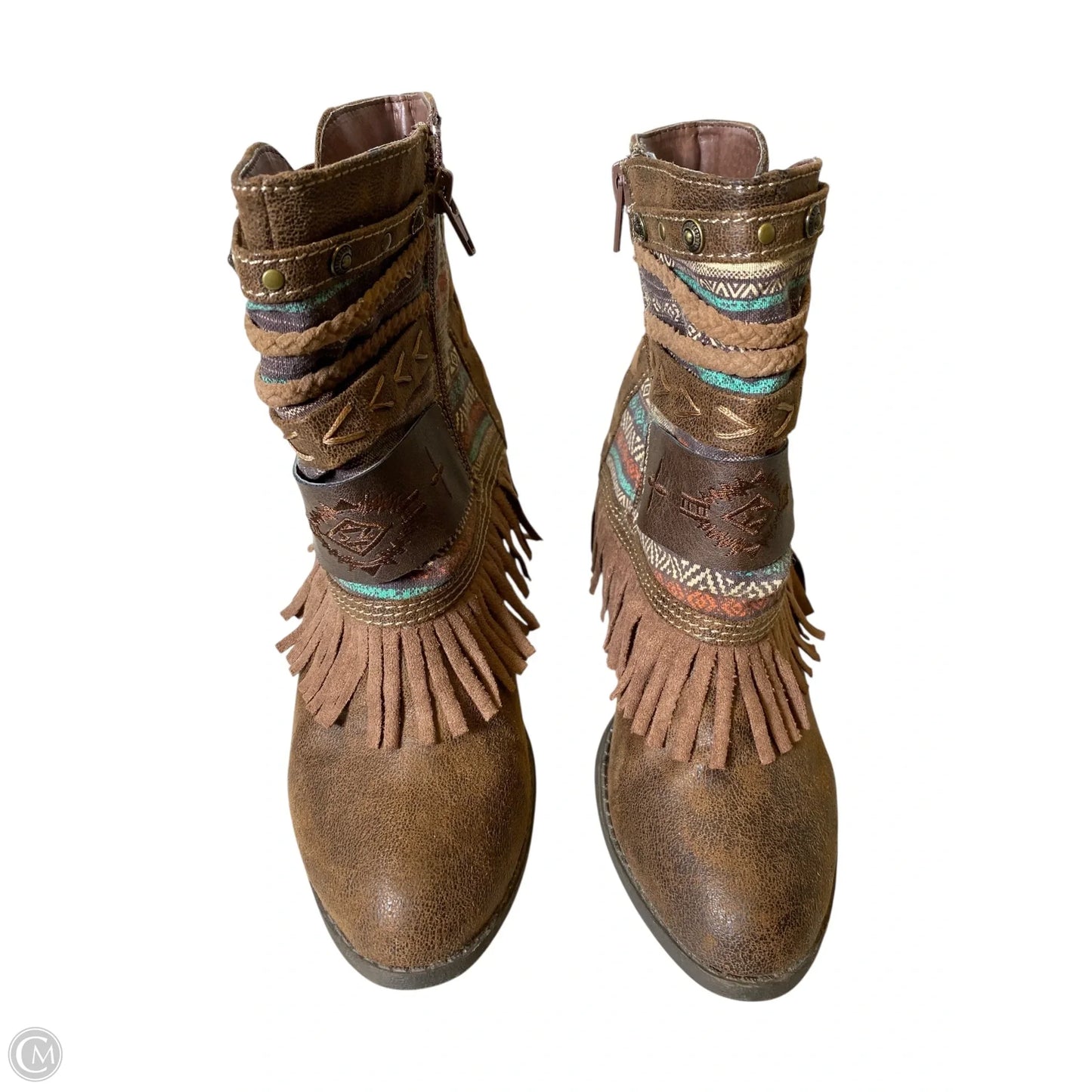 Boots Ankle Flats By Jelly Pop In Multi-colored, Size: 7.5