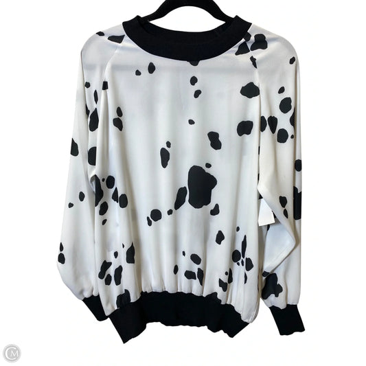 Top Long Sleeve By Clothes Mentor In Black & White, Size: S