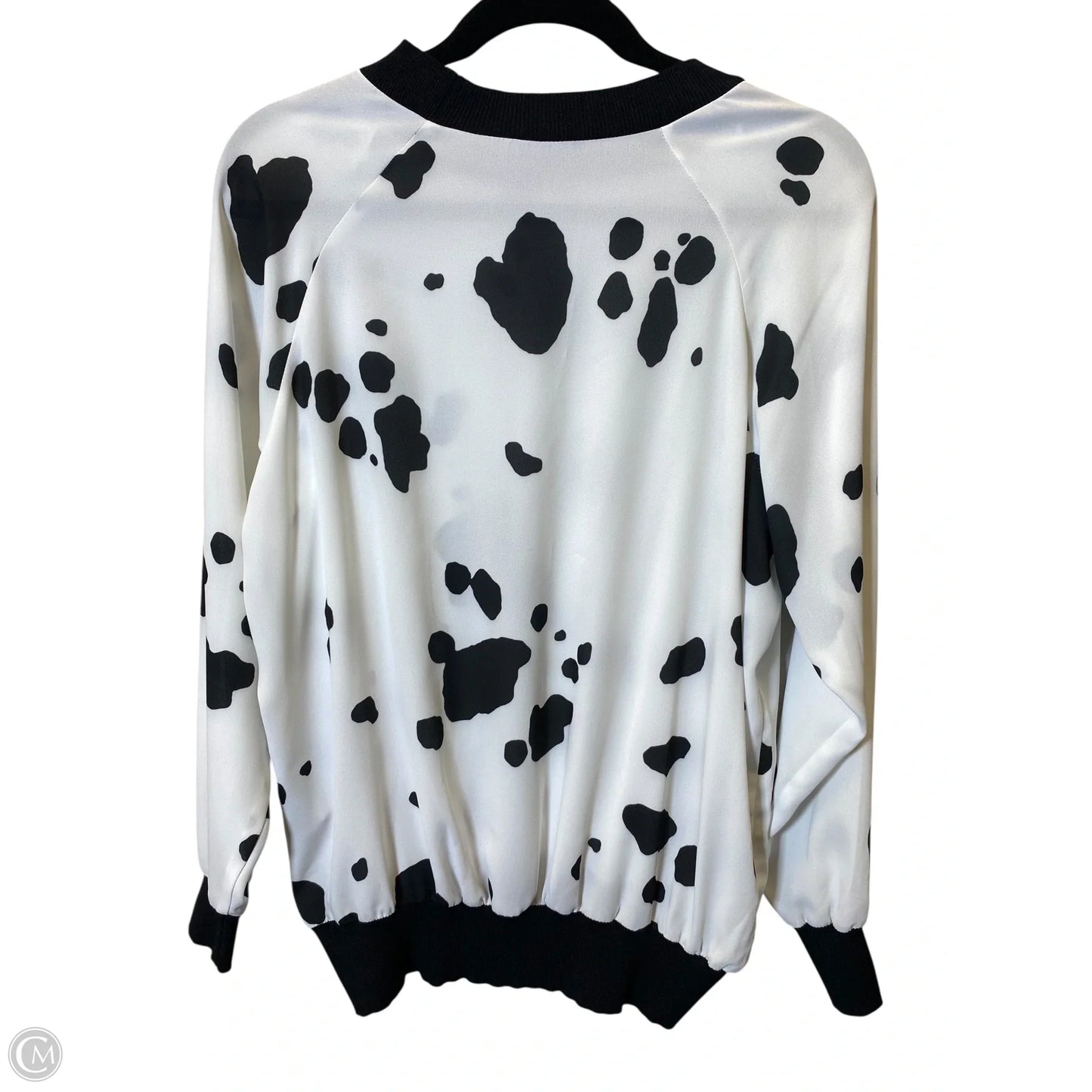 Top Long Sleeve By Clothes Mentor In Black & White, Size: S