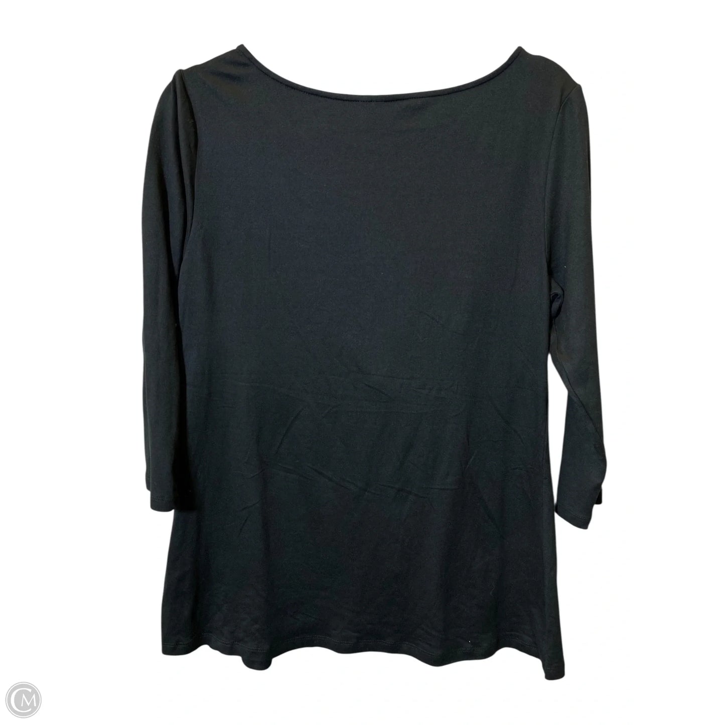 Top 3/4 Sleeve By Clothes Mentor In Black & Gold, Size: S