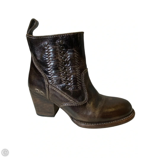 Boots Ankle Heels By Bed Stu In Brown, Size: 7.5