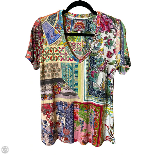 Top Short Sleeve By Johnny Was Designer In Multi-colored, Size: Xs
