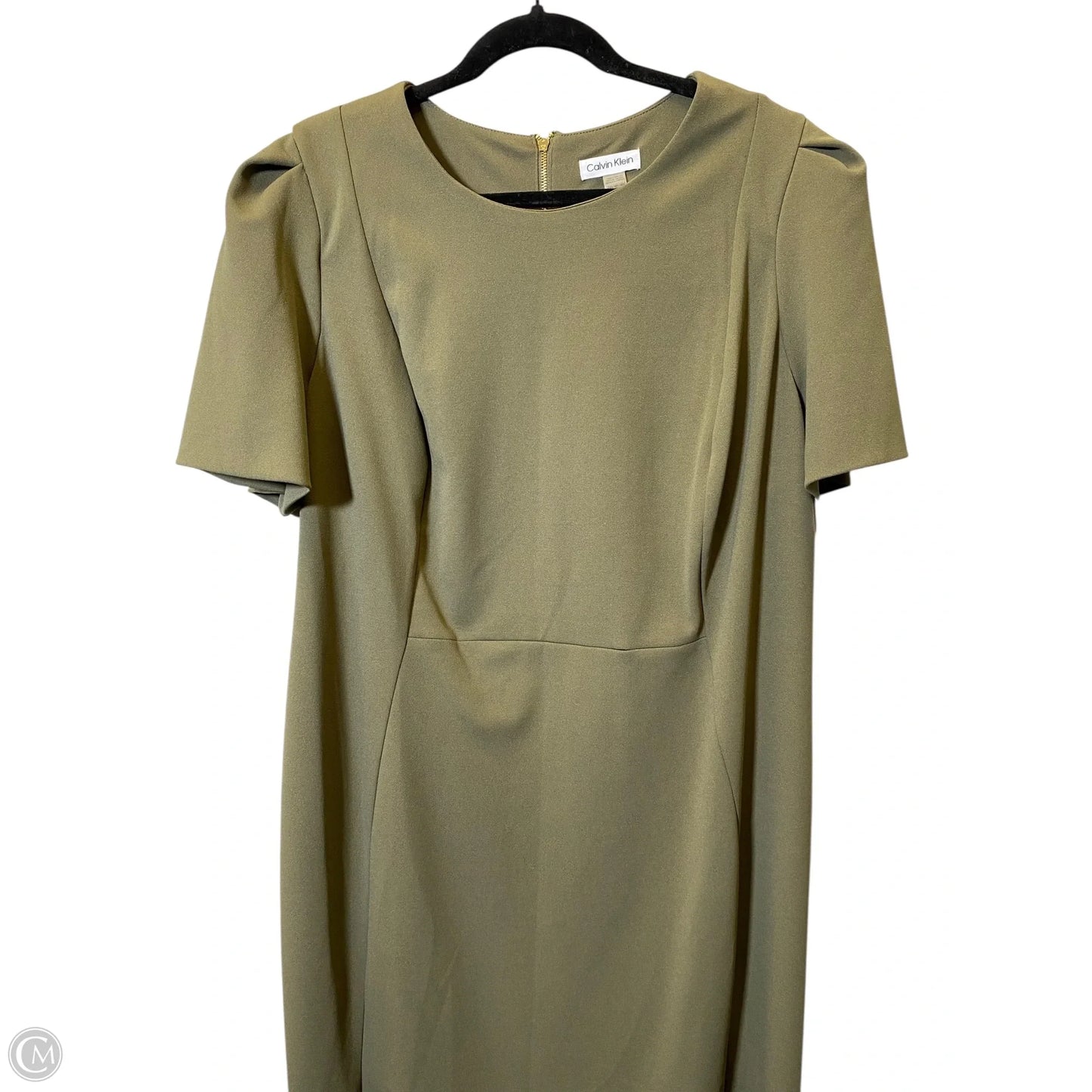 Dress Casual Midi By Calvin Klein In Green, Size: 18