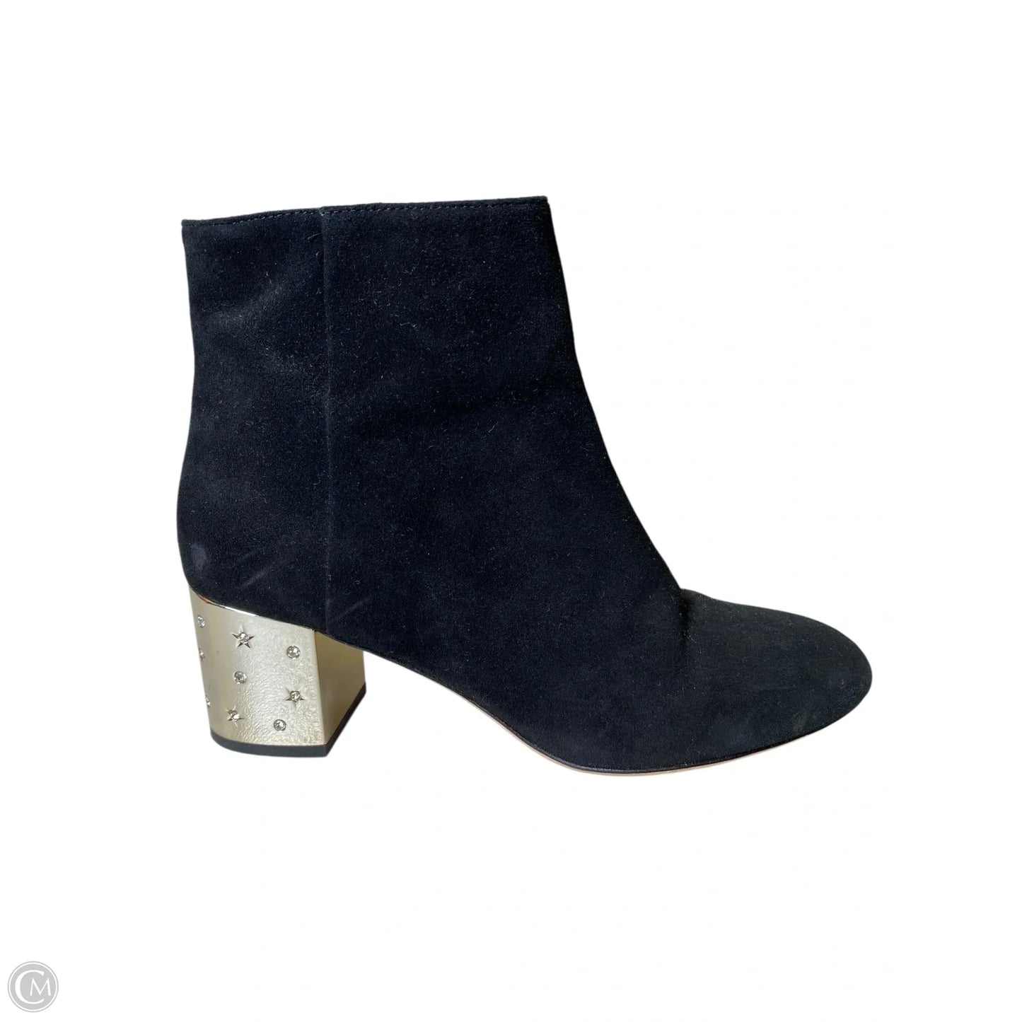 Boots Designer By Kate Spade In Black & Gold, Size: 7