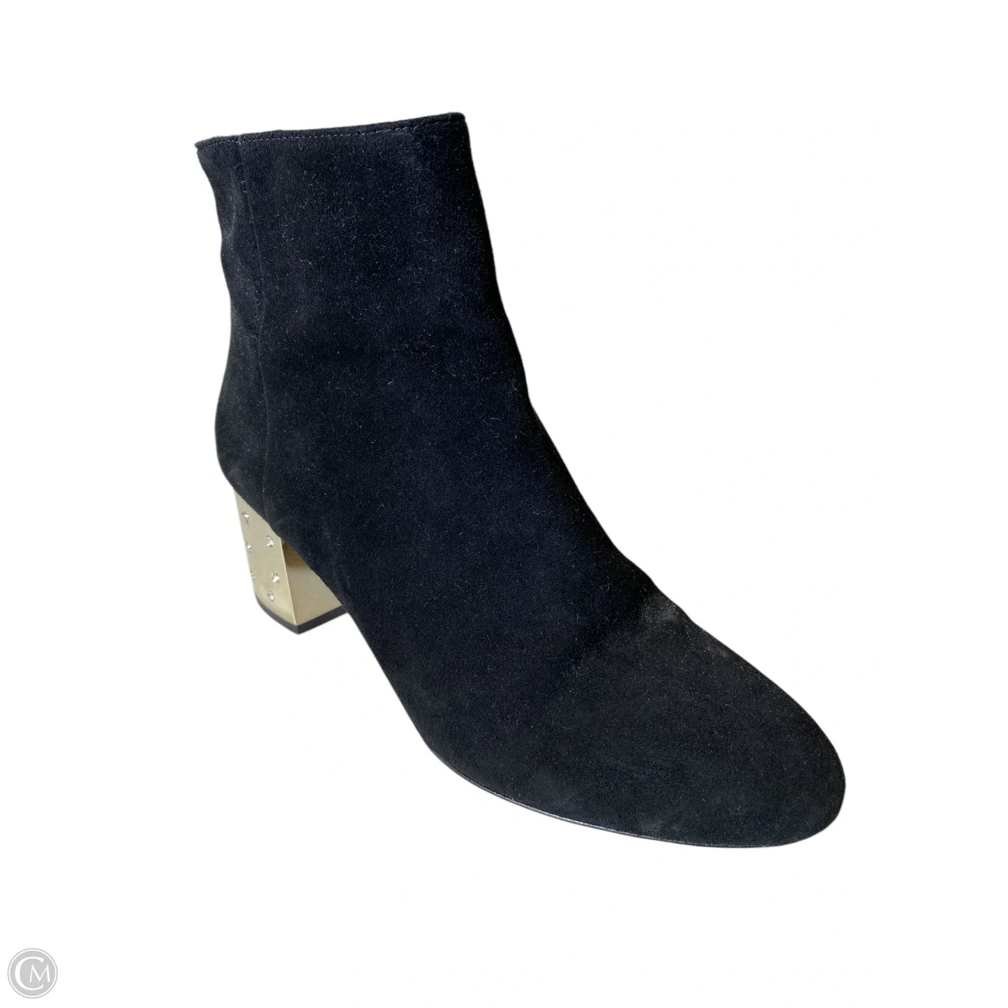 Boots Designer By Kate Spade In Black & Gold, Size: 7