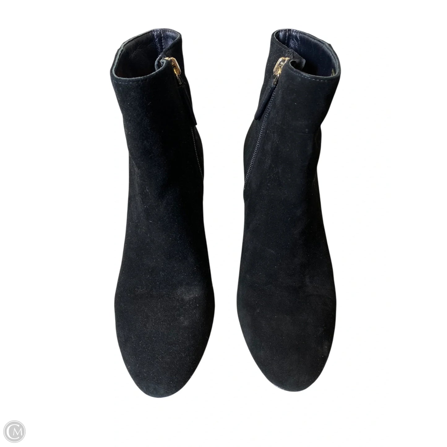 Boots Designer By Kate Spade In Black & Gold, Size: 7